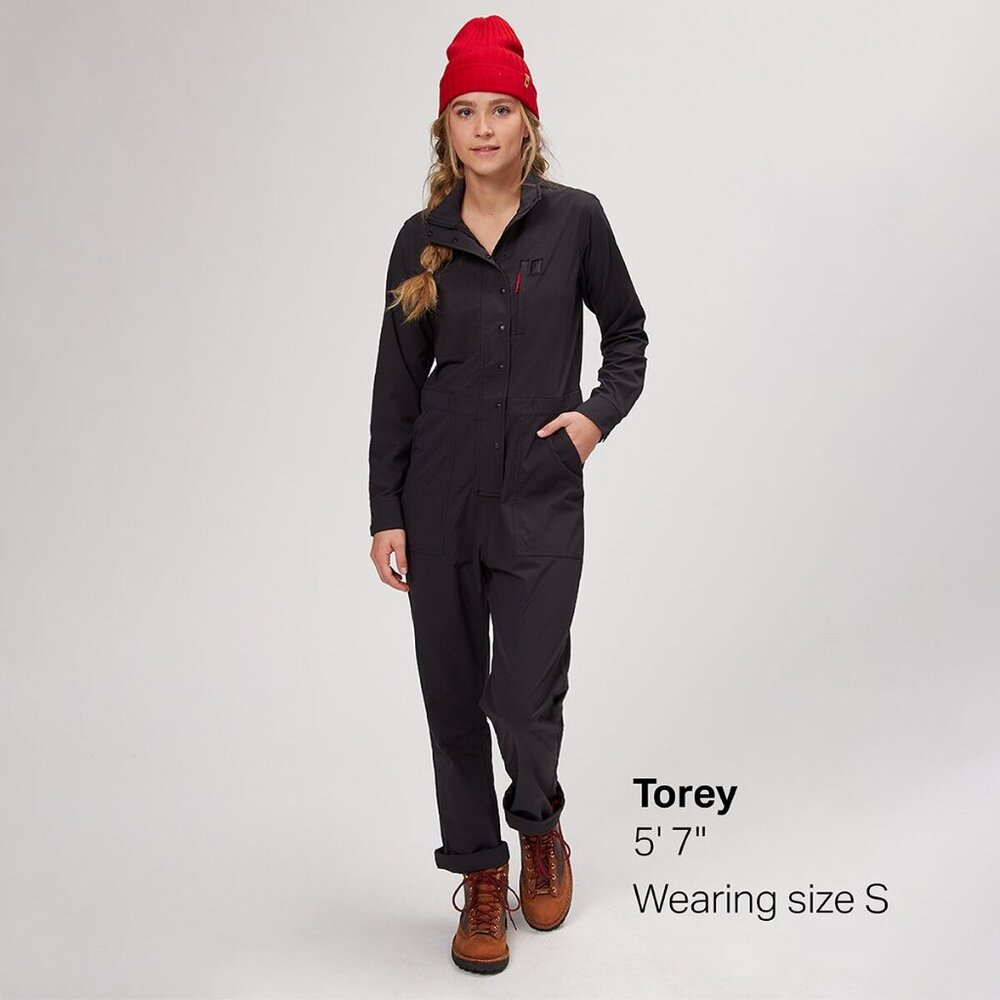 Topo Designs Womens Coveralls - Black Small